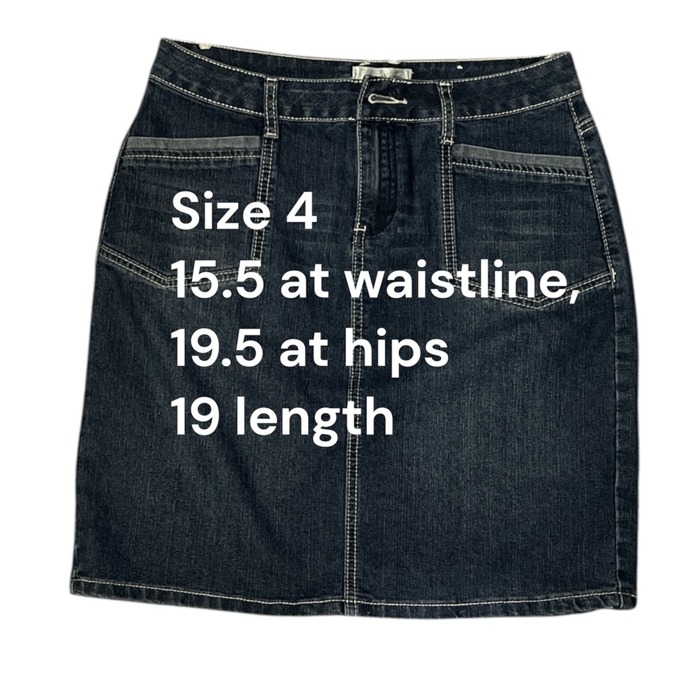 Classic NWOT Denim Skirt with light denim pocket accents from Dressbarn
